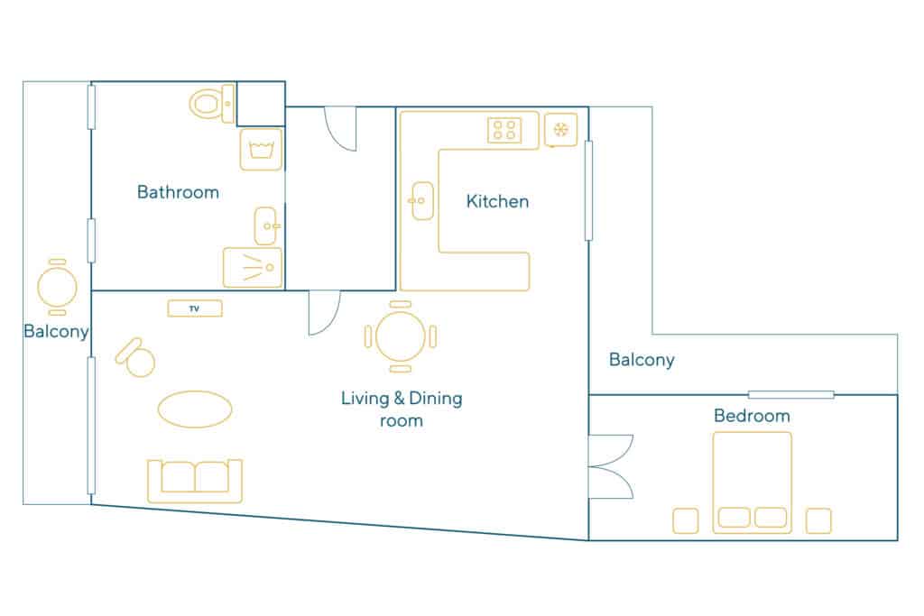 Location Appartement Meublé - 2 pièces - 59 m² - Opéra - 75002 Paris - 102111