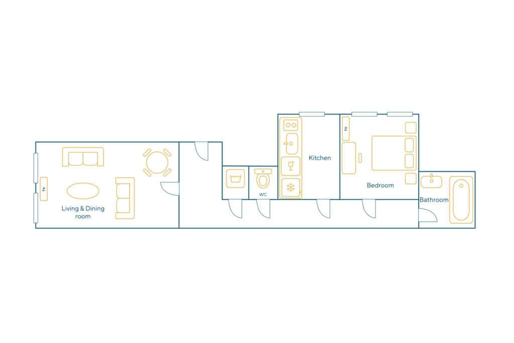 Location Appartement Meublé - 2 pièces - 62 m² - Bourse - 75002 Paris - 102140