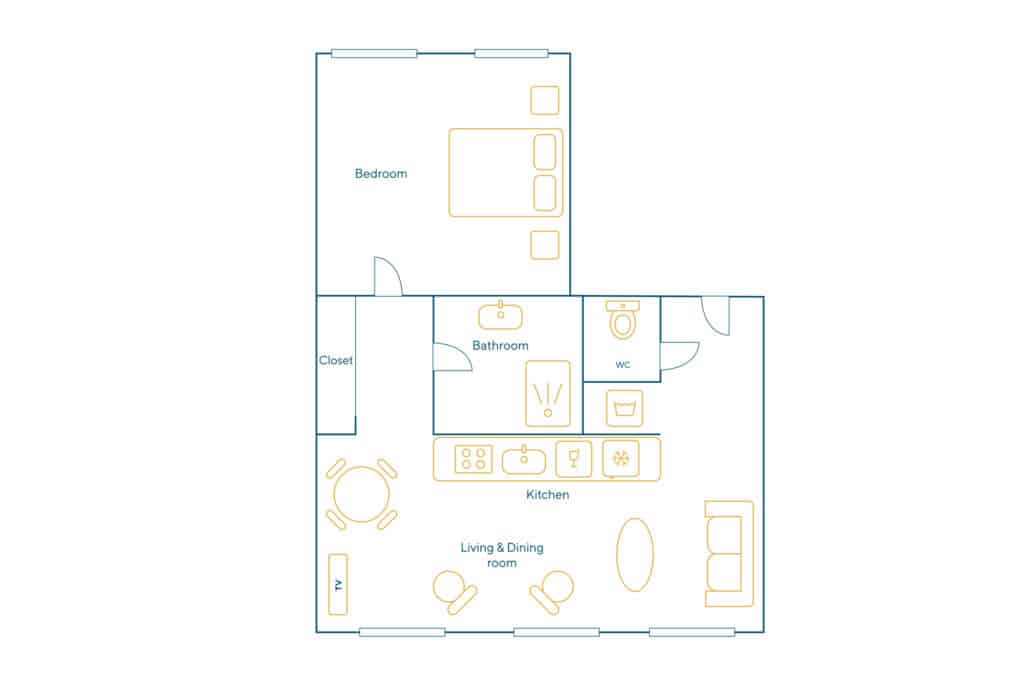 Furnished apartment - 2 rooms - 43 sqm - Sentier - Bonne Nouvelle - 75002 Paris - 102914