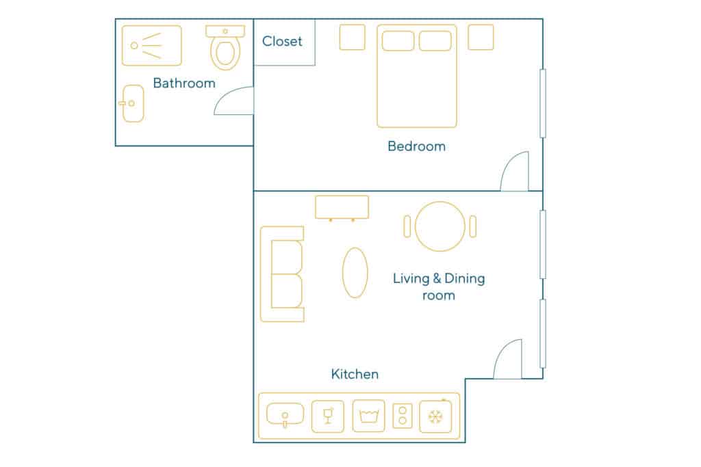Furnished apartment - 2 rooms - 35 sqm - Beaumarchais - Marais - 75003 Paris - 103194