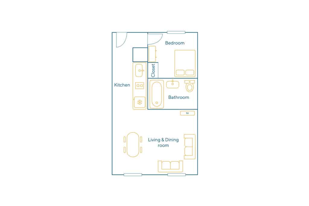 Location Appartement Meublé – 2 pièces – 30 m² – Montorgueil – 75002 Paris – 102205 - non contractuel