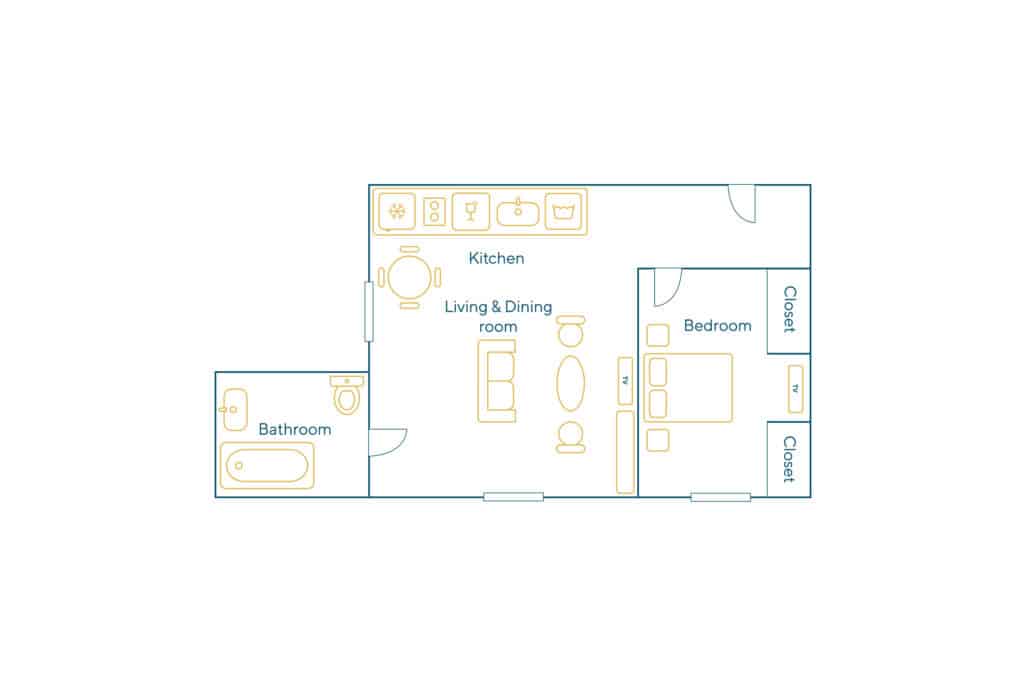 Location Appartement Meublé – 2 pièces – 50 m² – Marais – Bastille – 75003 Paris – 103303 - non contractuel