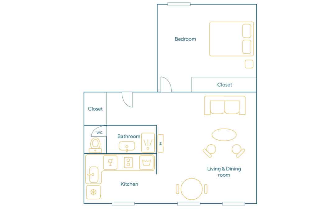 Furnished apartment – 2 rooms – 37 sqm – Beaumarchais – Marais – 75004 Paris – 104327