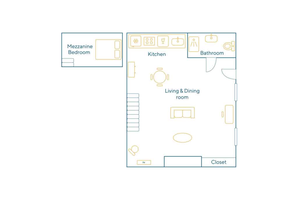 Location Appartement Meublé – 2 pièces – 43 m² – Île de la Cité – Île Saint Louis – 75004 Paris – 104395 - non contractuel