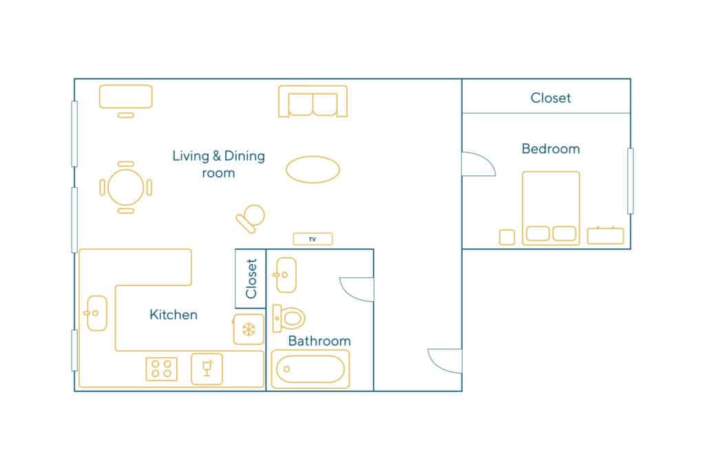 Location Appartement Meublé – 2 pièces – 50 m² – Quartier Latin – Saint Germain de Prés – Odéon – 75005 Paris – 105250