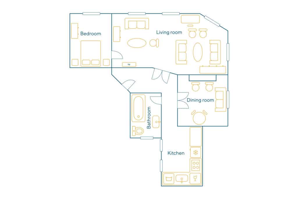 Furnished apartment – 2 rooms – 80 sqm – Quartier Latin – Saint Germain de Prés – Odéon – 75005 Paris – 105390 - non contractual