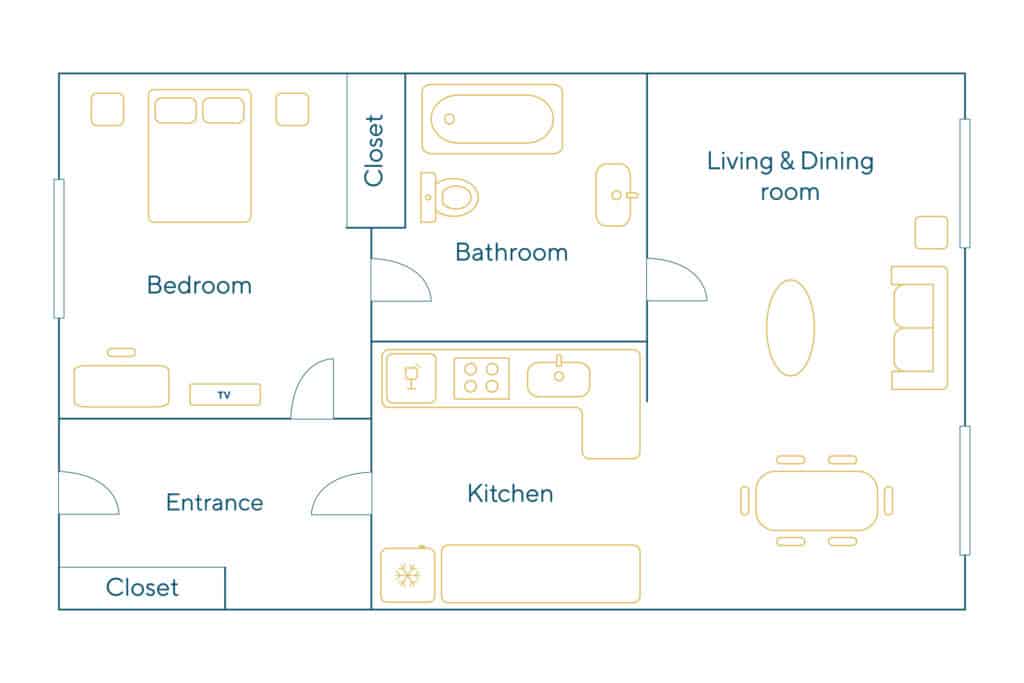 Location Appartement Meublé – 2 pièces – 50 m² – Quartier Latin – Saint Germain de Prés – Odéon – 75006 Paris – 106064