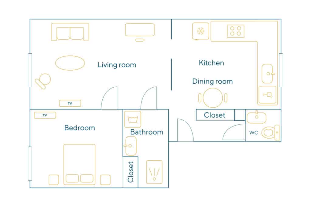 Location Appartement Meublé – 2 pièces – 38 m² – Raspail – Sèvres- Babylone – 75006 Paris – 106416