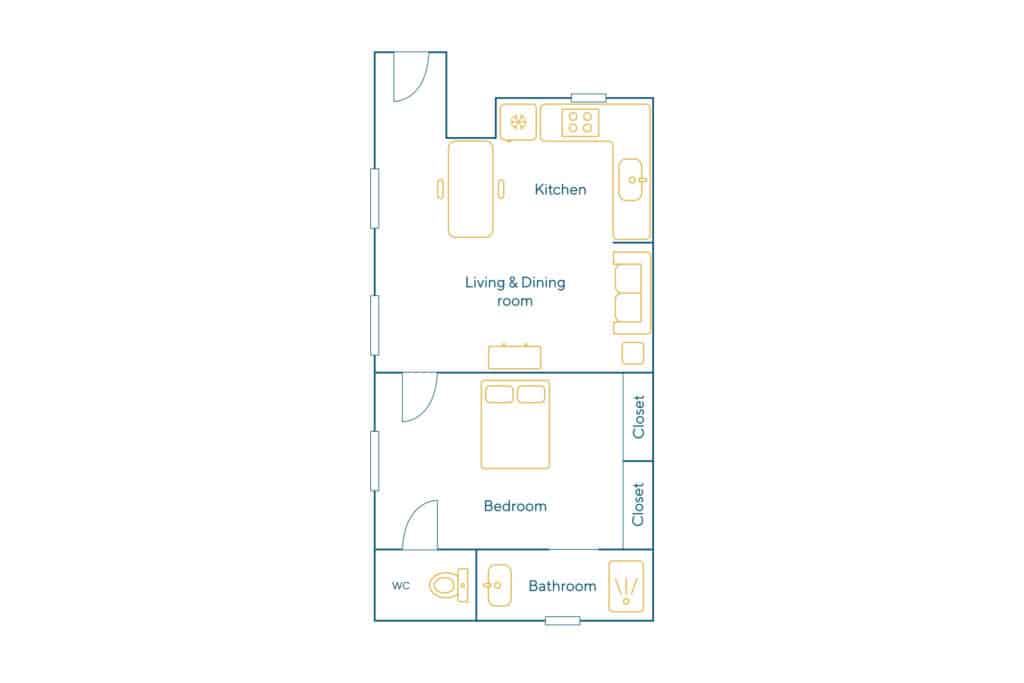 Location Appartement Meublé – 2 pièces – 30 m² – Temple – République – 75010 Paris – 110077