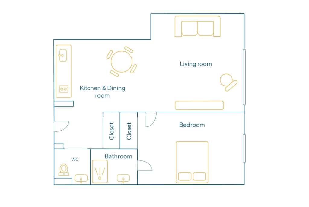 Location Appartement Meublé – 2 pièces – 37 m² – Montmartre – Pigalle – 75018 Paris – 118935 - non contractuel