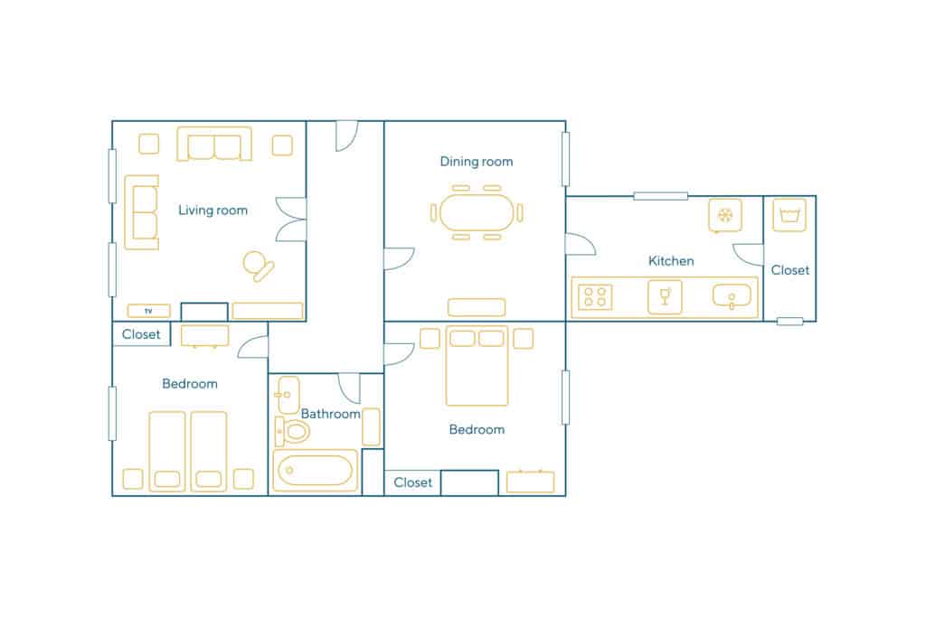 Location Appartement Meublé – 3 pièces – 72 m² – Marais – Bastille – 75004 Paris – 204477 - non contractuel
