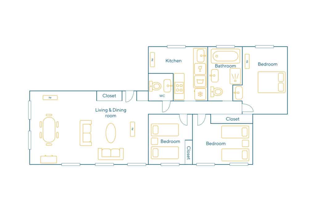 Furnished apartment – 4 rooms – 110 sqm – Île de la Cité – Île Saint Louis – 75004 Paris – 304298