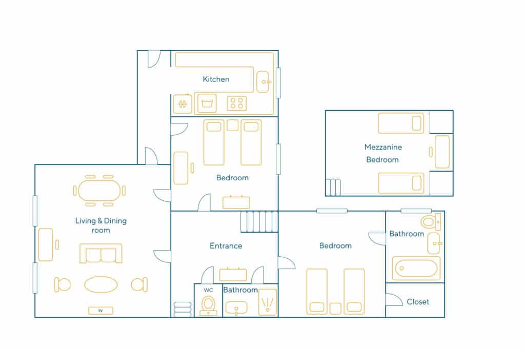 Location Appartement Meublé – 4 pièces – 100 m² – Raspail – Sèvres- Babylone – 75007 Paris – 307388 - non contractuel