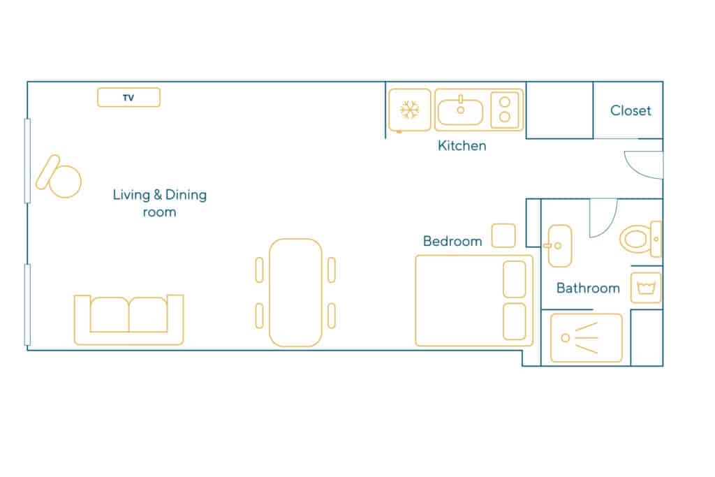 Location Appartement Meublé – 1 pièce – 30 m² – Louvre – Palais Royal – 75001 Paris – S01244 - non contractuel