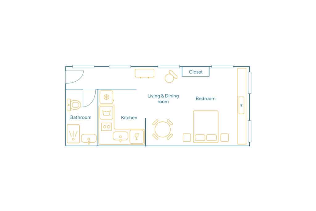 Location Appartement Meublé – 1 pièce – 31 m² – Châtelet – Les Halles – 75001 Paris – S01408 - non contractuel
