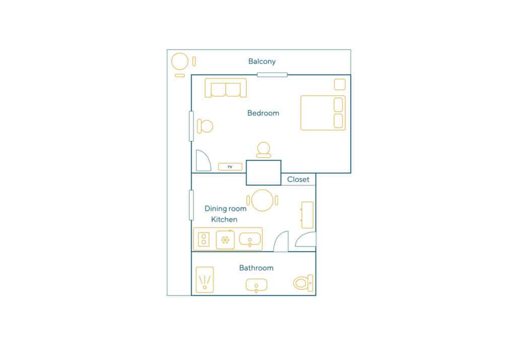 Location Appartement Meublé – 1 pièce – 30 m² – Opéra – 75002 Paris – S02065 - non contractuel