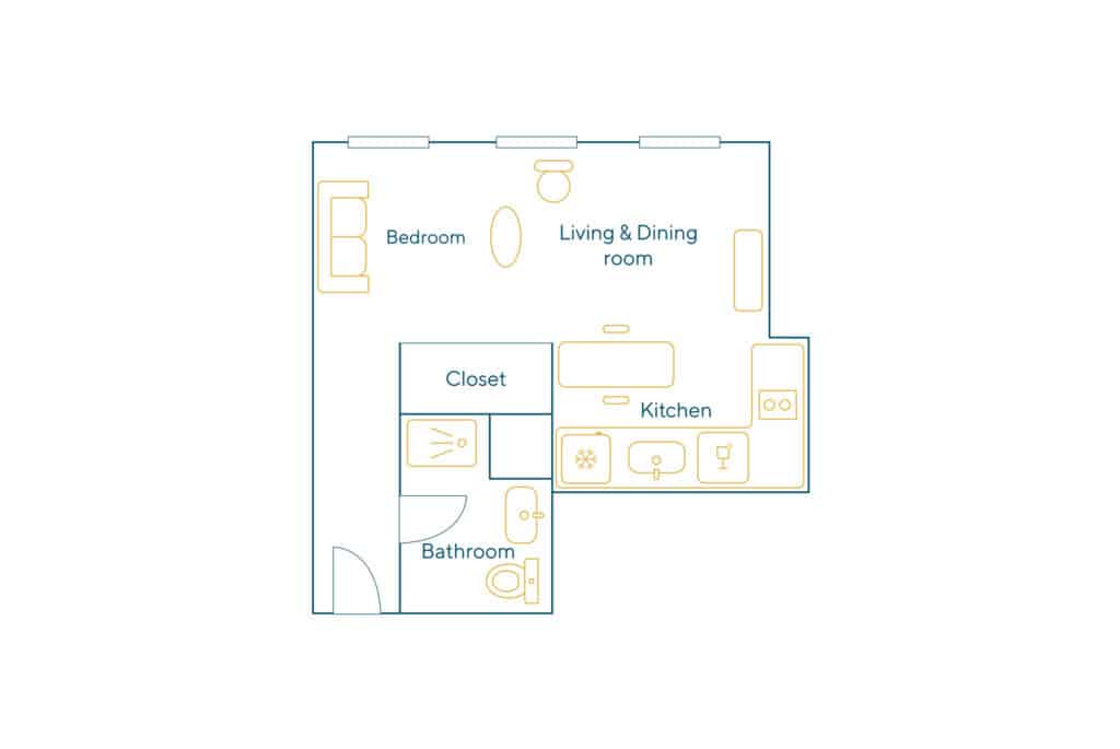 Location Appartement Meublé – 1 pièce – 32 m² – Sentier – Bonne Nouvelle – 75002 Paris – S02913 - non contractuel