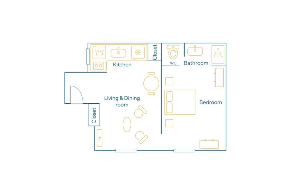 Location Appartement Meublé – 1 pièce – 35 m² – Marais – Bastille – 75004 Paris – S04308 - non contractuel