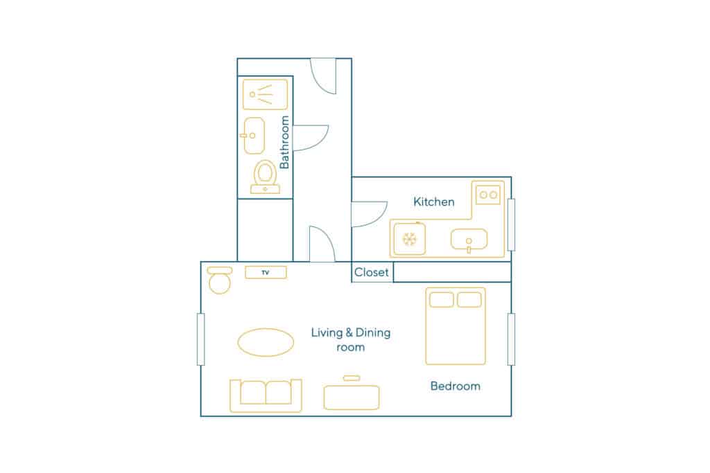 Location Appartement Meublé – 1 pièce – 30 m² – Champs Elysées – Etoile – 75008 Paris – S08348