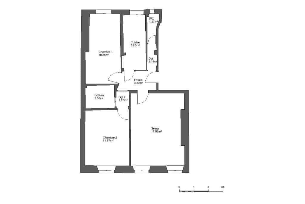 Location Appartement Meublé - 3 pièces - 60 m2 - Marais - Bastille- 75004 Paris -204340-33