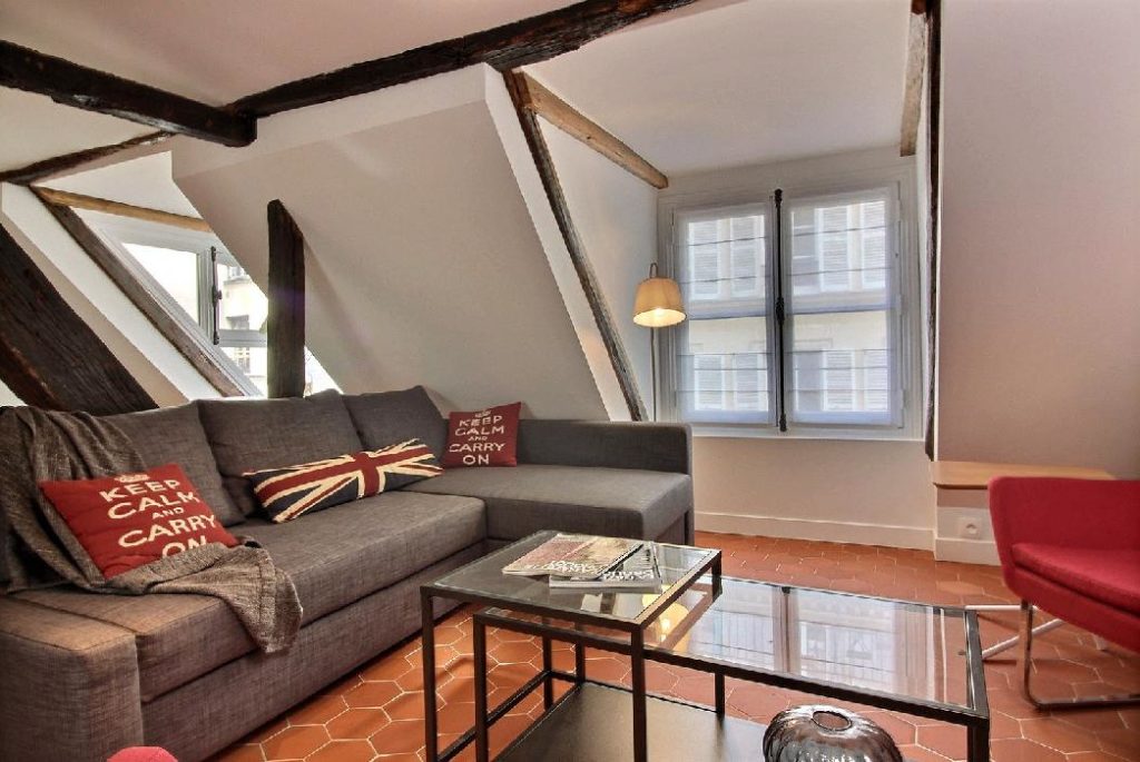 Location Appartement Meublé - 2 pièces - 70m² - Hôtel de Ville - Beaubourg - 75004 Paris - 104166-6
