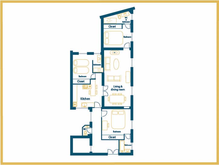 Location Appartement Meublé - 4 pièces - 100 m² - Champs Elysées - Etoile - 75116 Paris - 316365-45