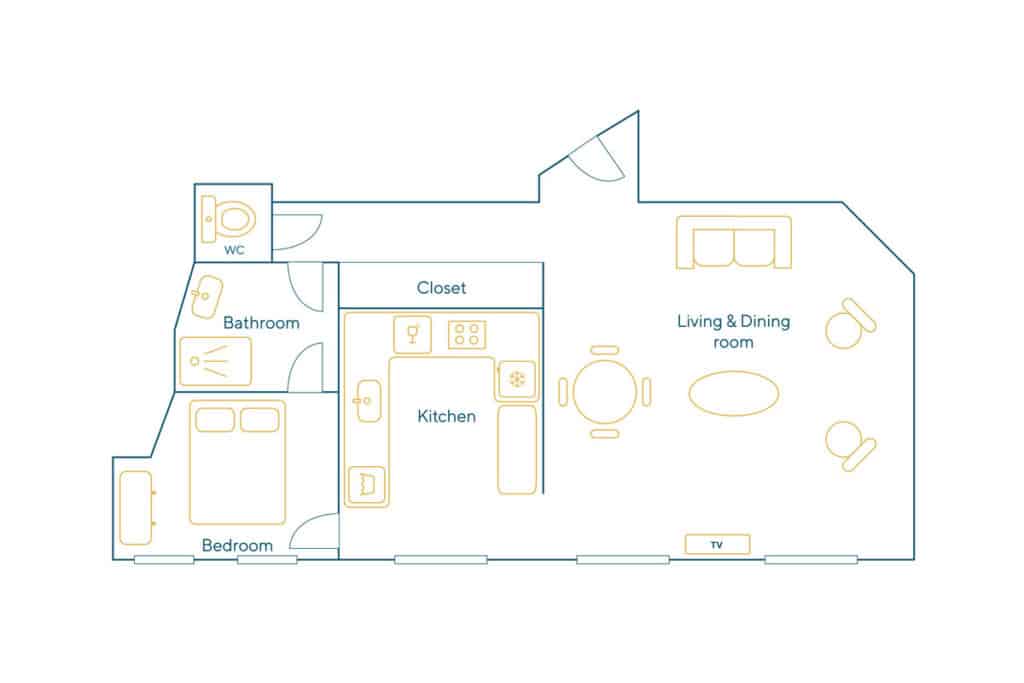 Location Appartement Meublé - 2 pièces - 61 m² - Louvre - Palais Royal - 75001 Paris - 101022