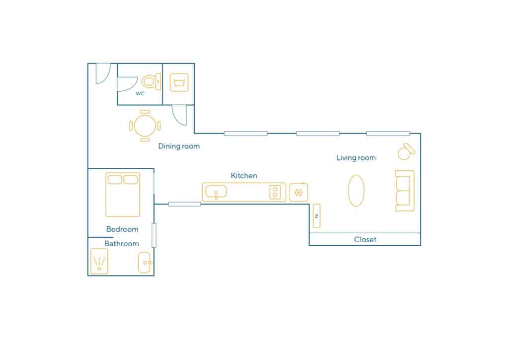 Location Appartement Meublé – 2 pièces – 38 m² – Montorgueil – 75002 Paris – 102096