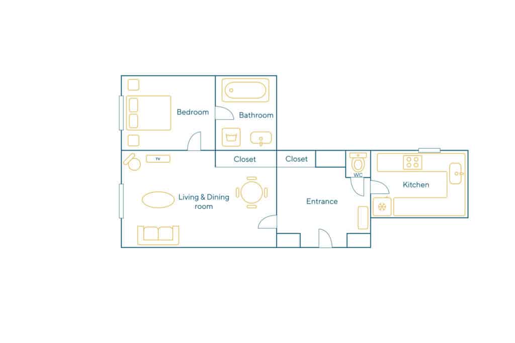 Furnished apartment – 2 rooms – 53 sqm – Champs Elysées – Etoile – 75008 Paris – 108283