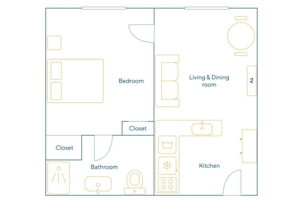 Furnished apartment – 2 rooms – 25 sqm – Grands Boulevards – Lafayette – 75009 Paris – 109116