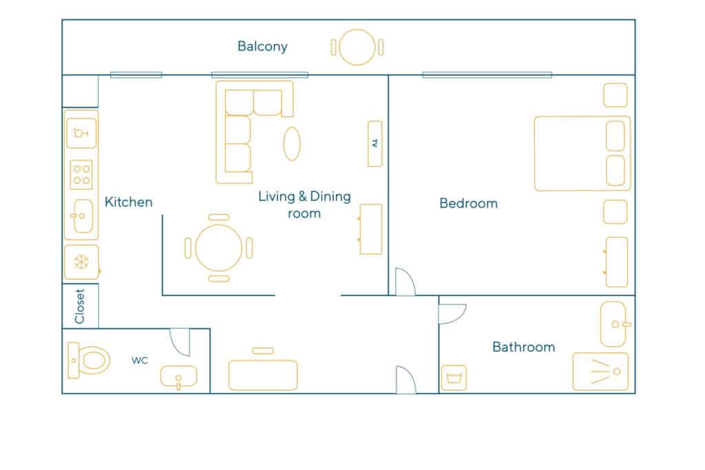 Location Appartement Meublé – 2 pièces – 48 m² – Montmartre – Pigalle – 75009 Paris – 109128