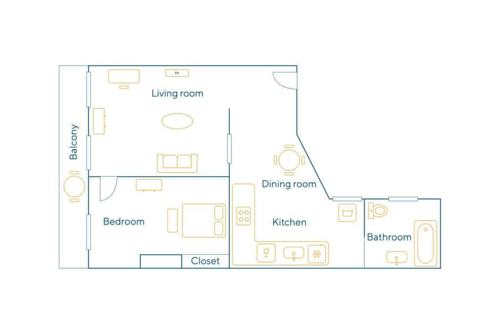 Furnished apartment – 2 rooms – 53 sqm – Temple – République – 75010 Paris – 110265