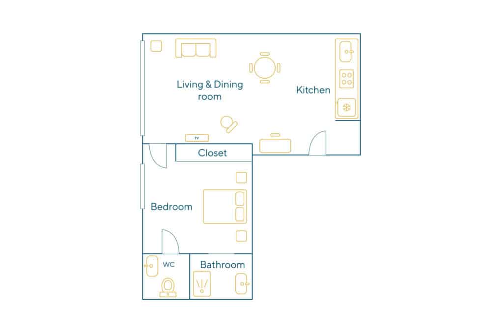 Location Appartement Meublé – 2 pièces – 35 m² – Marais – Bastille – 75011 Paris – 111154