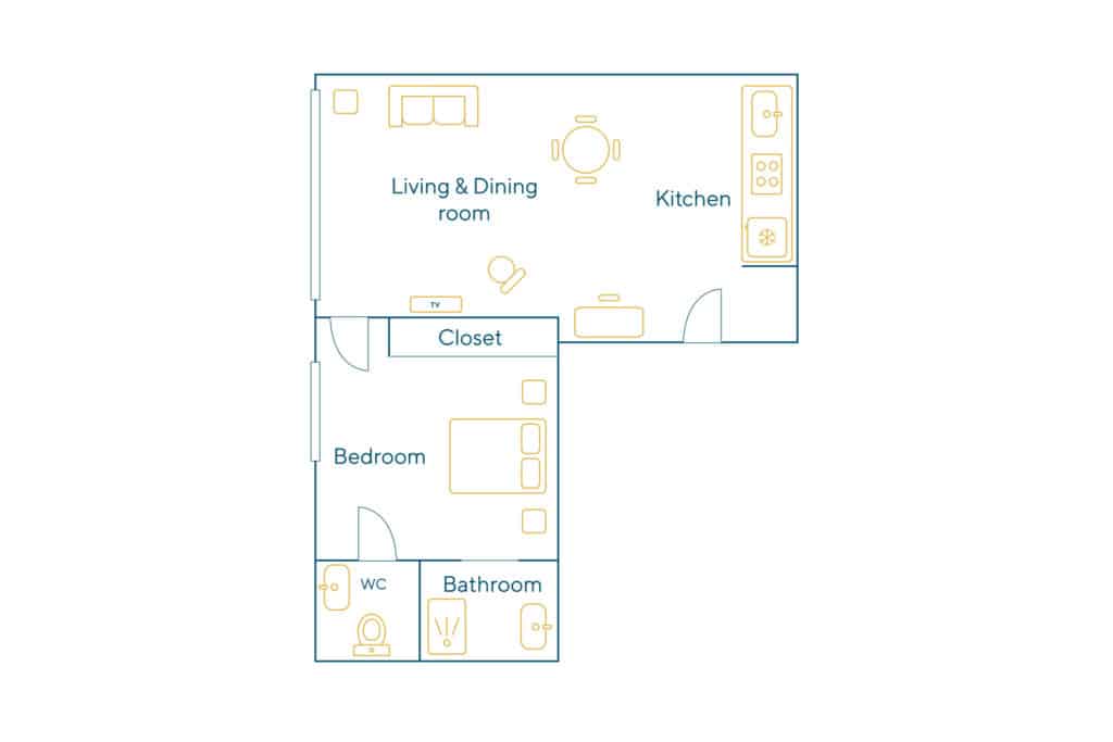 Furnished apartment – 2 rooms – 35 sqm – Marais – Bastille – 75011 Paris – 111154
