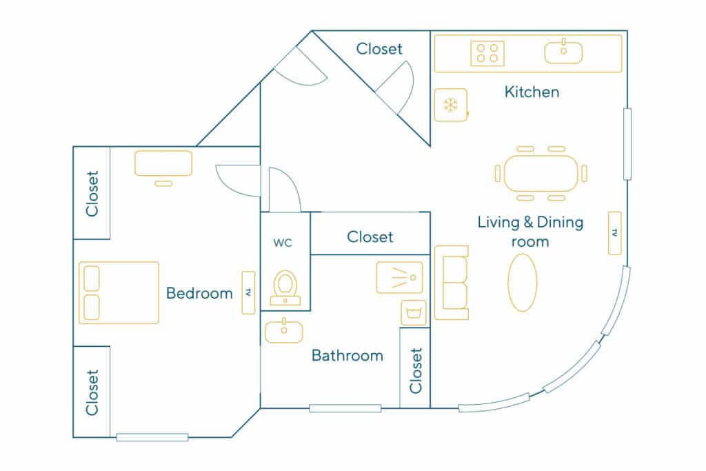 Location Appartement Meublé - 2 pièces - 50 m² - Champ de Mars - 75015 Paris - 115182