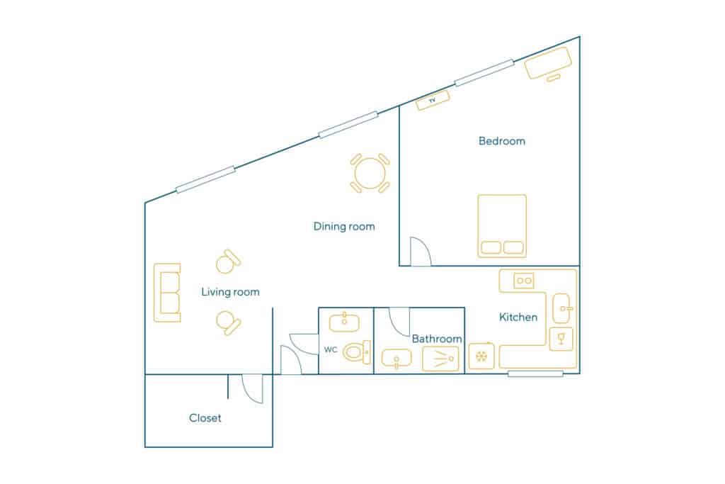 Location Appartement Meublé – 2 pièces – 55 m² – Etoile – Trocadéro – 75116 Paris – 116131