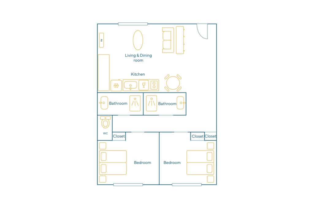 Furnished apartment – 3 rooms – 48 sqm – Sentier – Bonne Nouvelle – 75002 Paris – 202432 - non contractual