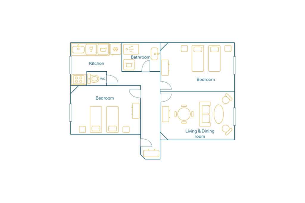 Location Appartement Meublé – 3 pièces – 54 m² – Parc Montsouris – 75014 Paris – 214129