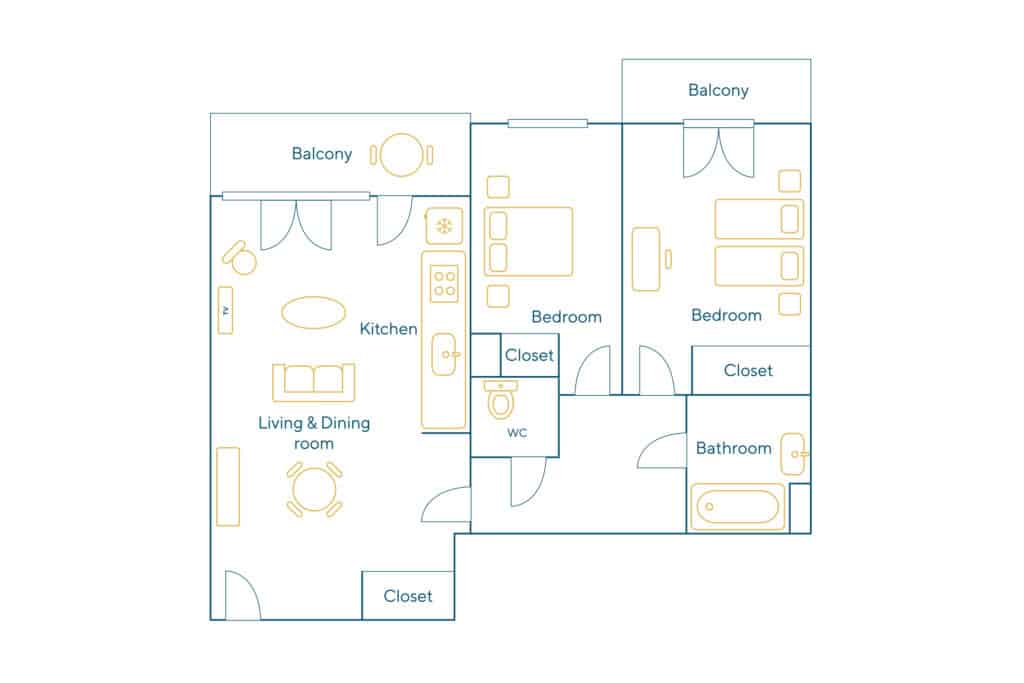 Location Appartement Meublé – 3 pièces – 67 m² – Levallois Perret – 92300 Levallois-Perret – 292249 - non contractuel