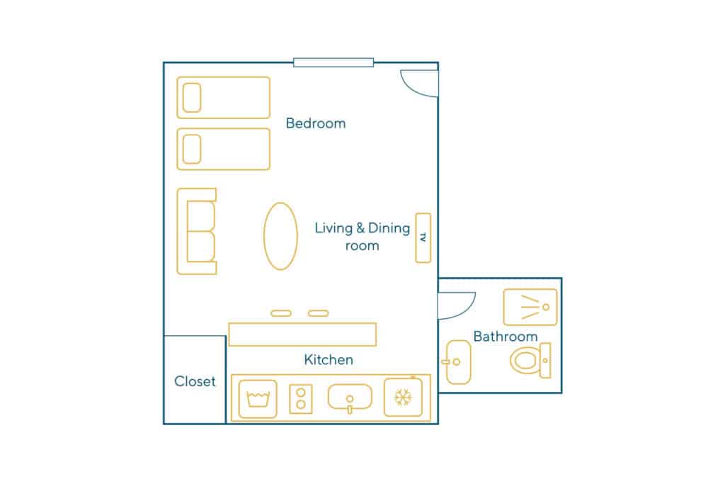 Location Appartement Meublé – 1 pièce – 30 m² – Hôtel de Ville – Beaubourg – 75004 Paris – S04292 - non contractuel