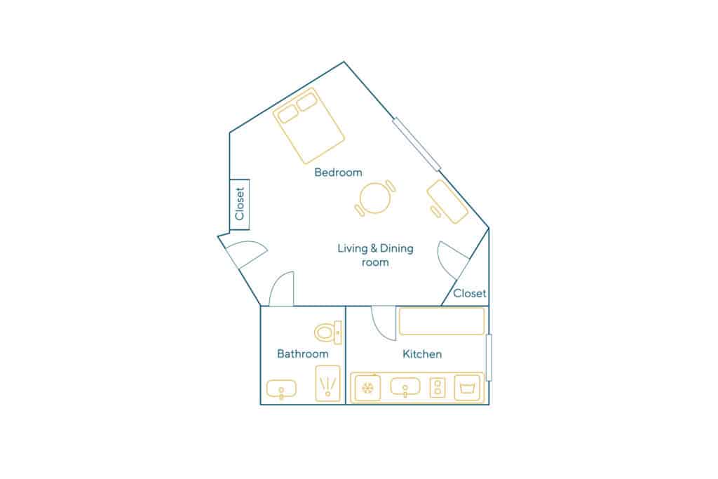 Location Appartement Meublé – 1 pièce – 25 m² – Port Royal – 75005 Paris – S05006