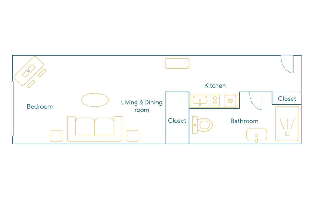 Location Appartement Meublé – 1 pièce – 17 m² – Luxembourg – 75006 Paris – S06158