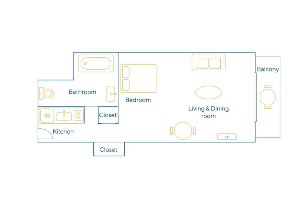 Furnished apartment – 1 room – 27 sqm – Elysées – Madeleine – 75009 Paris – S09447